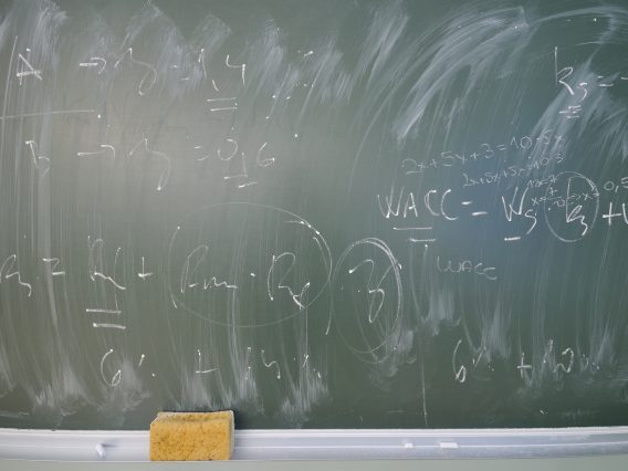 university classroom board